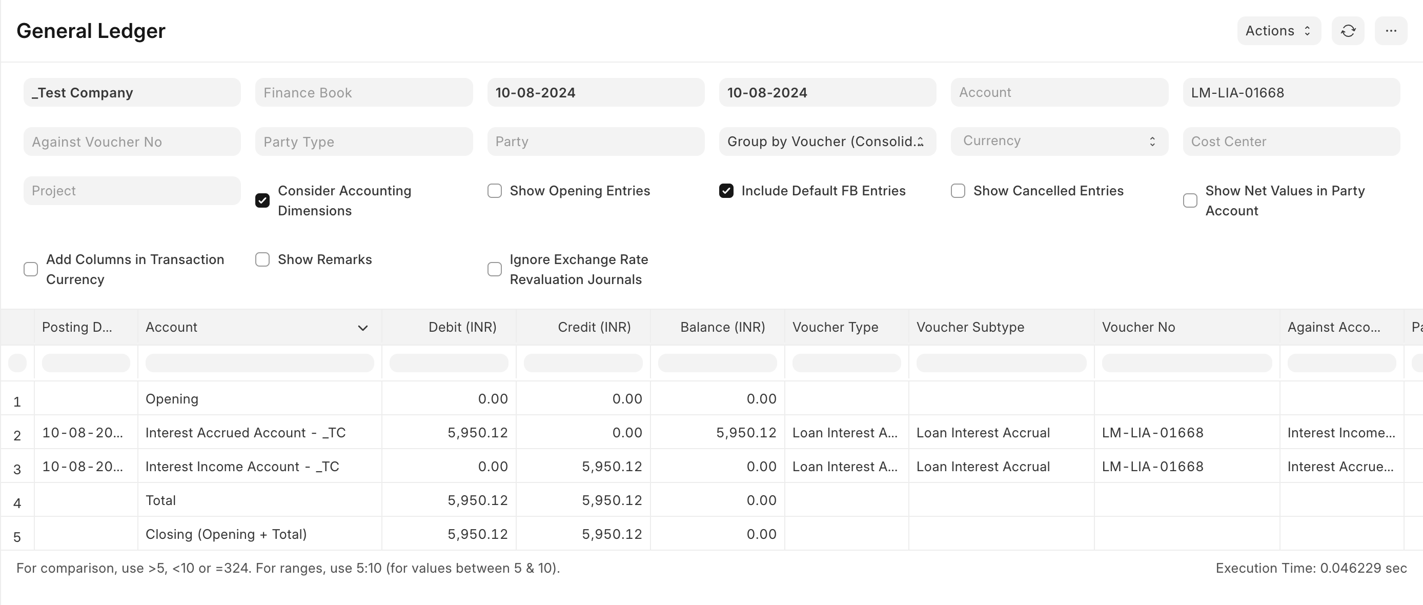 Interest Accrual Ledger